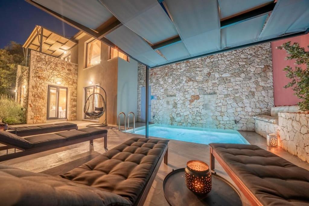 Villa Elisabeth Sea View Private Pool Fiskardo Kefalonia Katsaráta المظهر الخارجي الصورة