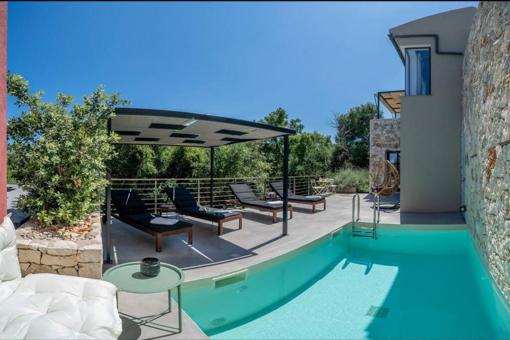 Villa Elisabeth Sea View Private Pool Fiskardo Kefalonia Katsaráta المظهر الخارجي الصورة
