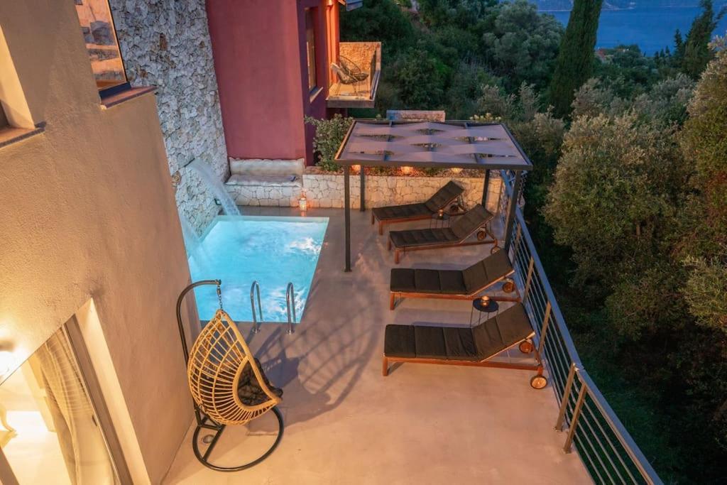 Villa Elisabeth Sea View Private Pool Fiskardo Kefalonia Katsaráta المظهر الخارجي الصورة